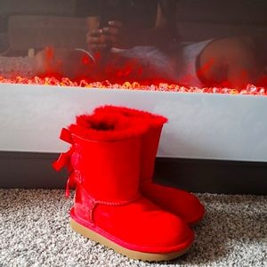 Red girl toddler ugg boots